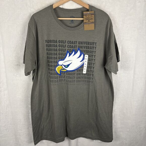 Florida Gulf Coast University Eagles T-shirt Size XL Gray Rivalry Threads NWT - Picture 1 of 6